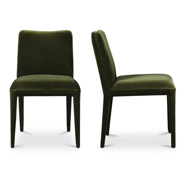 CALLA DINING CHAIR GREEN VELVET - SET OF TWO