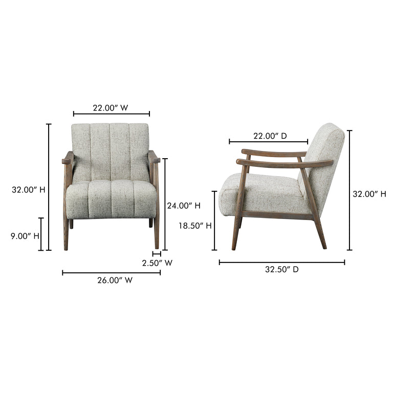 ASTER ACCENT CHAIR PEBBLED BEIGE