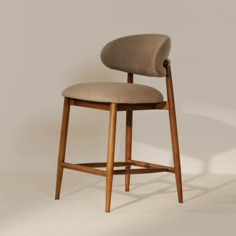 ELLIE COUNTER STOOL LIGHT BROWN