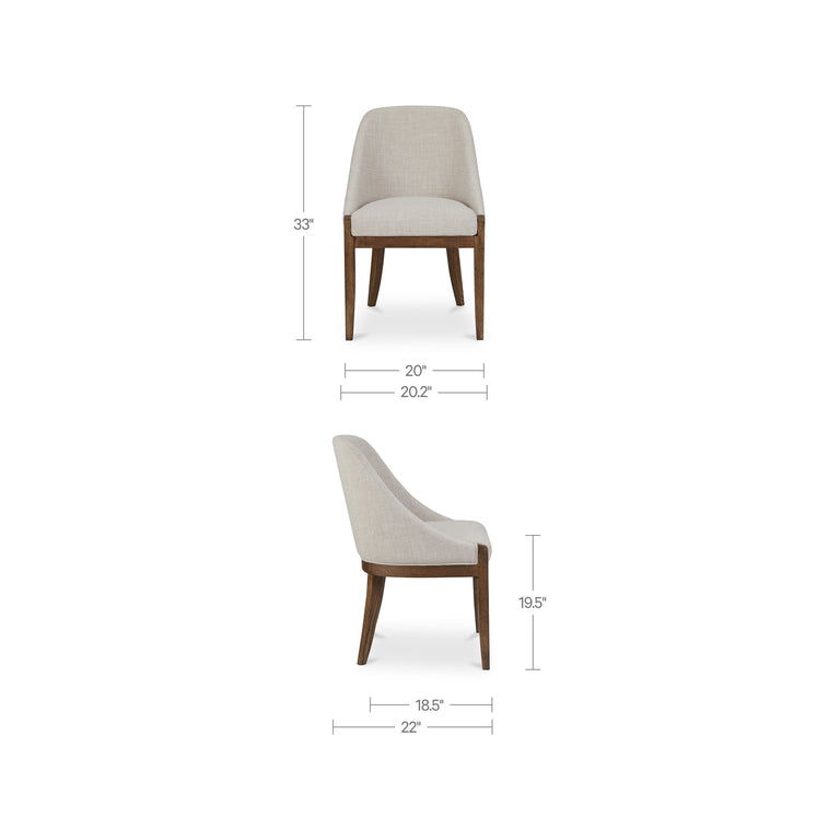 EDWARD DINING CHAIR HEATHER BEIGE