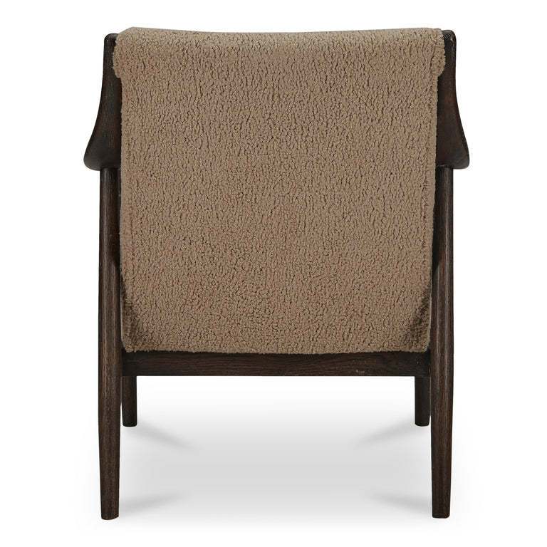 YATES ACCENT CHAIR BEIGE FAUX SHEARLING