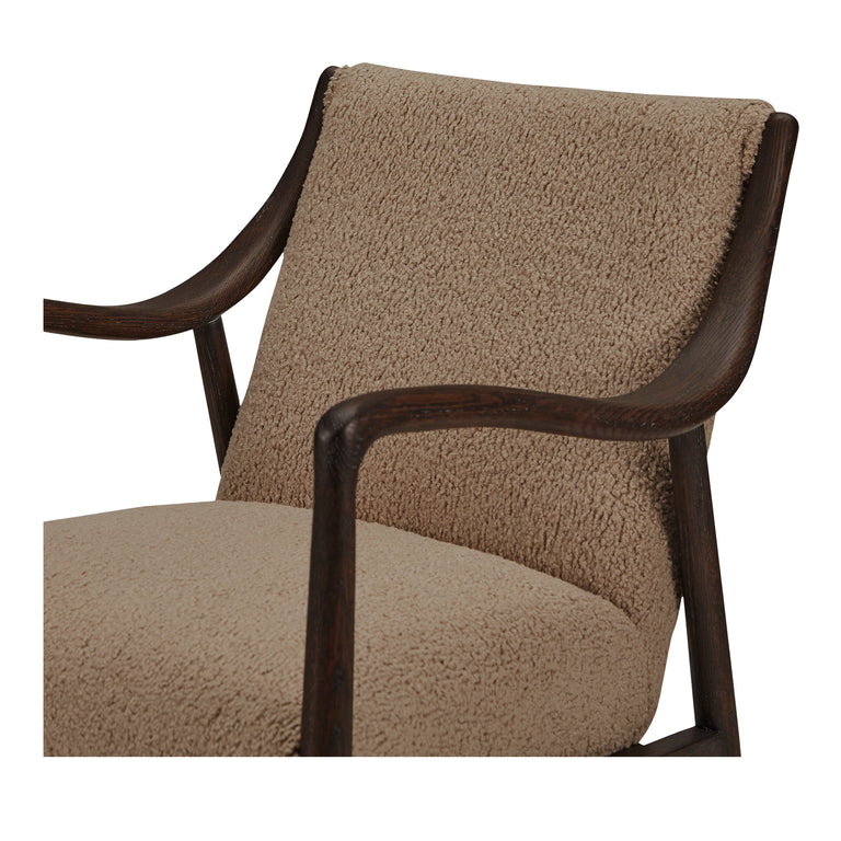 YATES ACCENT CHAIR BEIGE FAUX SHEARLING