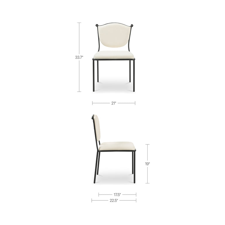 FERRIS DINING CHAIR CREAM