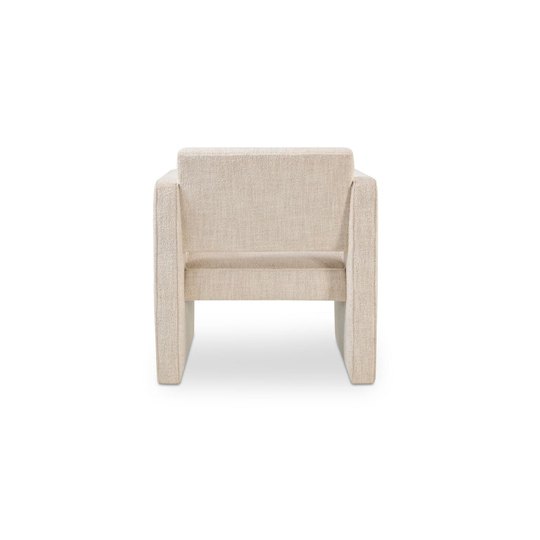 HARRIS ACCENT CHAIR BLACK AND BEIGE WEAVE