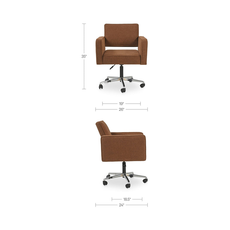 HARRIS OFFICE CHAIR BURGUNDY