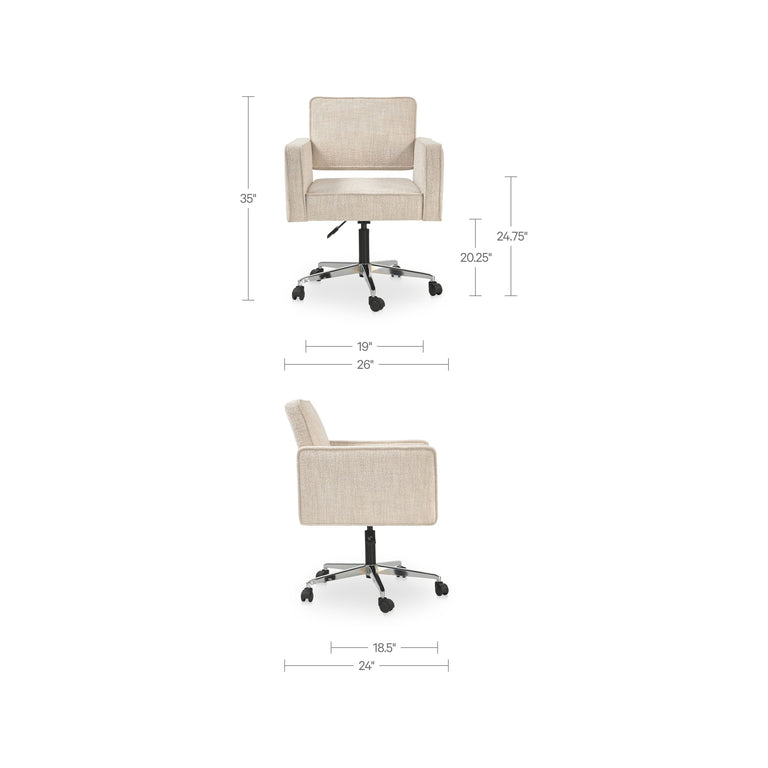 HARRIS OFFICE CHAIR BURGUNDY