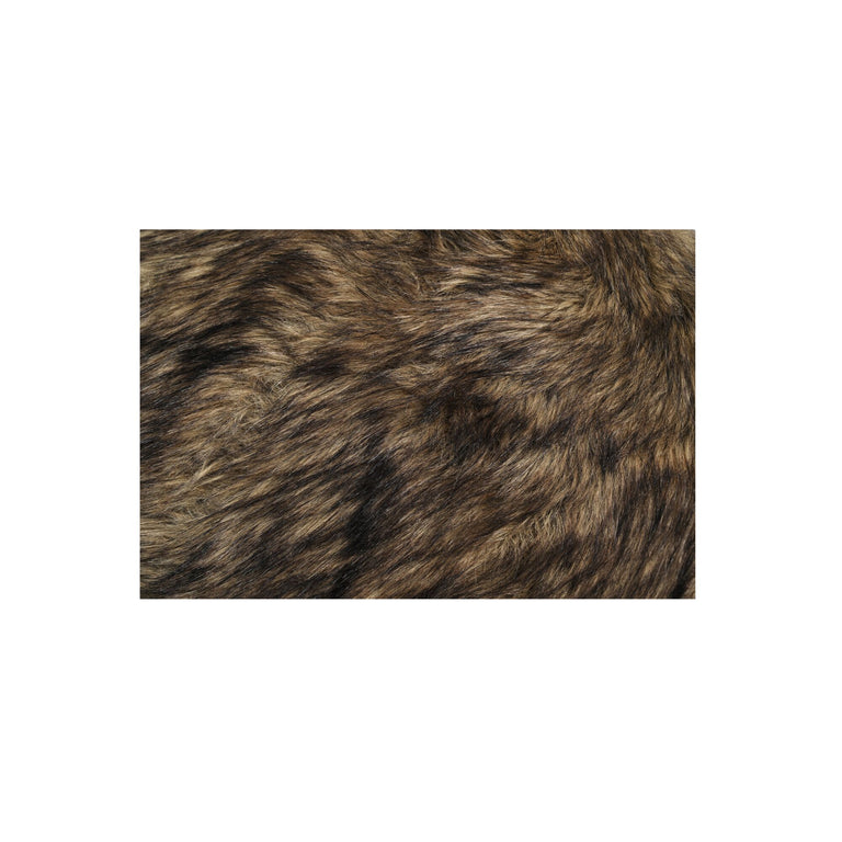 SERGE OTTOMAN BROWN FAUX FUR