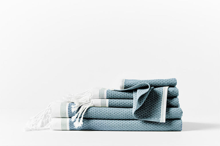MEDITERRANEAN ORGANIC TOWELS - SET OF 6 | BEDDING