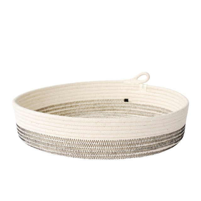 IVORY COTTON STRIPED TABLE BASKETS (SOUTH AFRICA)
