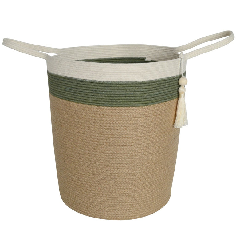 Floor Basket - Olive Jute Jungle