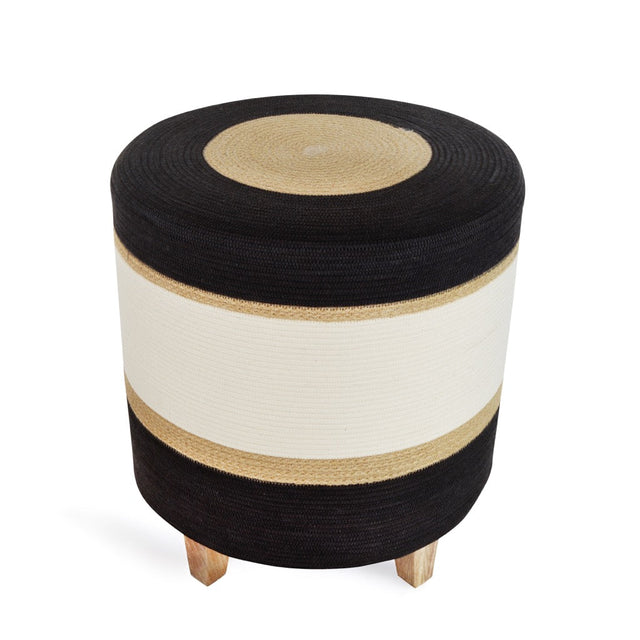 OTTOMAN - JUTE & CHARCOAL | SEATING from South Africa