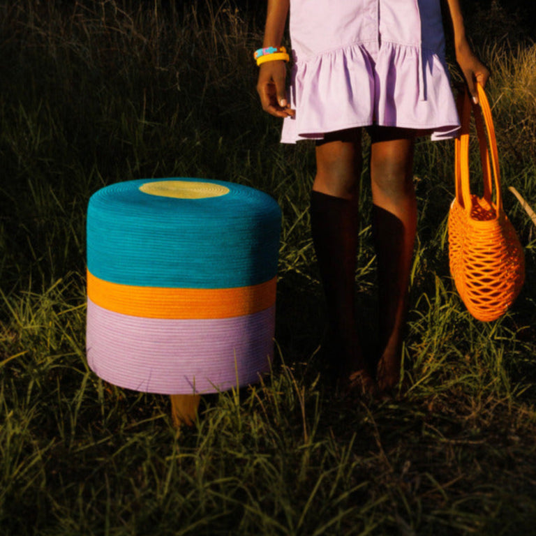 OTTOMAN - TEAL & BERRY PURPLE | SEATING from South Africa