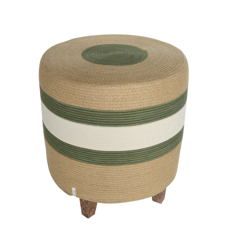 OTTOMAN - OLIVE JUTE JUNGLE | SEATING from South Africa