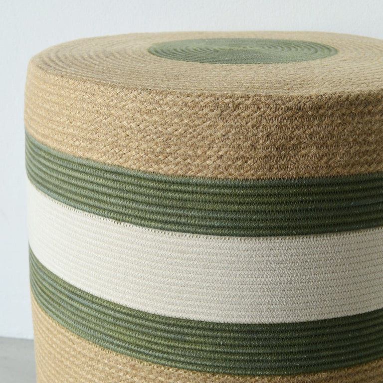 OTTOMAN - OLIVE JUTE JUNGLE | SEATING from South Africa