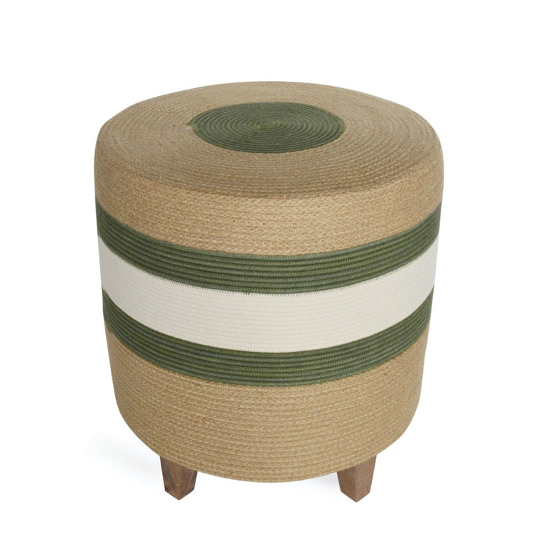 OTTOMAN - OLIVE JUTE JUNGLE | SEATING from South Africa