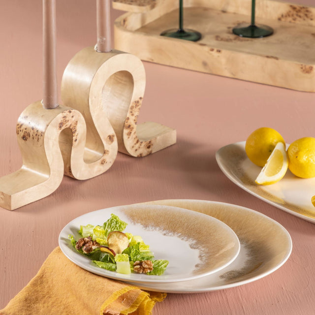 UMA BURL WOOD CANDLE HOLDER | CANDLE HOLDERS