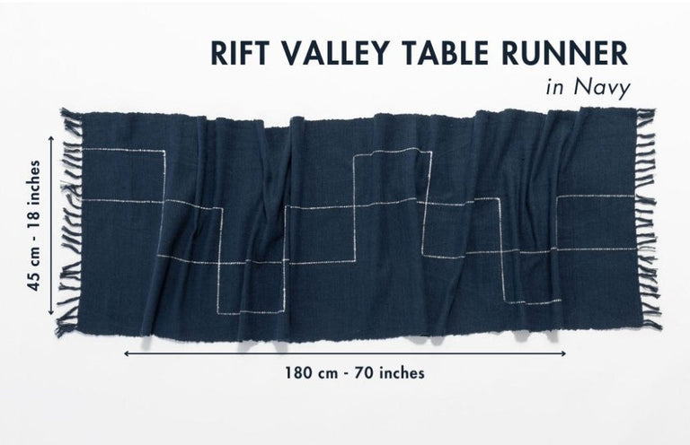 RIFT VALLEY HANDWOVEN ETHIOPIAN COTTON TABLE RUNNER | ENTERTAINING