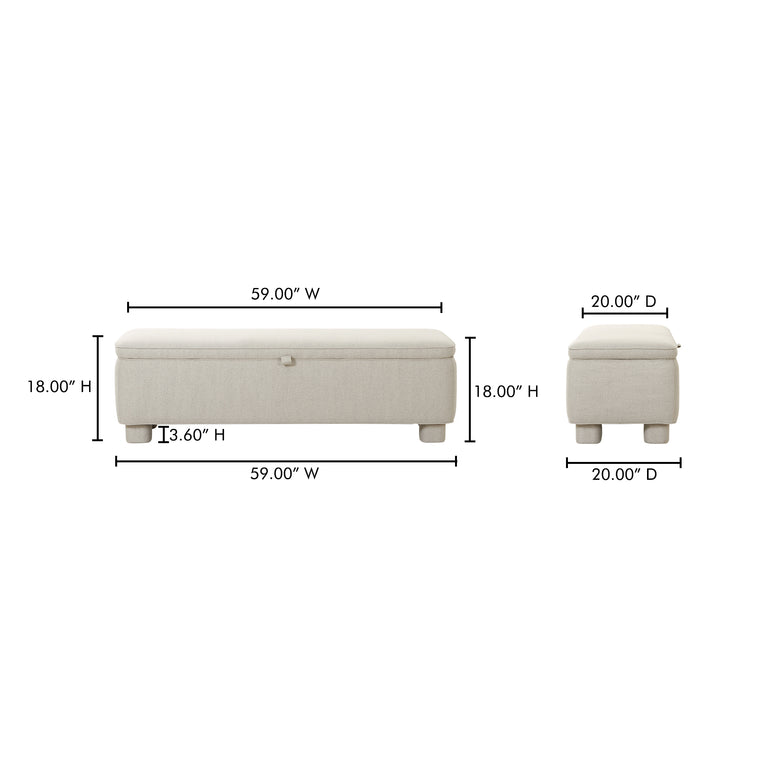 ICHIGO STORAGE BENCH DEEP ORANGE