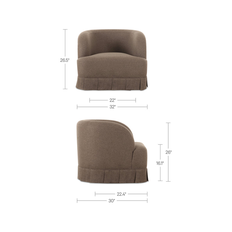 MAREN SWIVEL CHAIR BEIGE