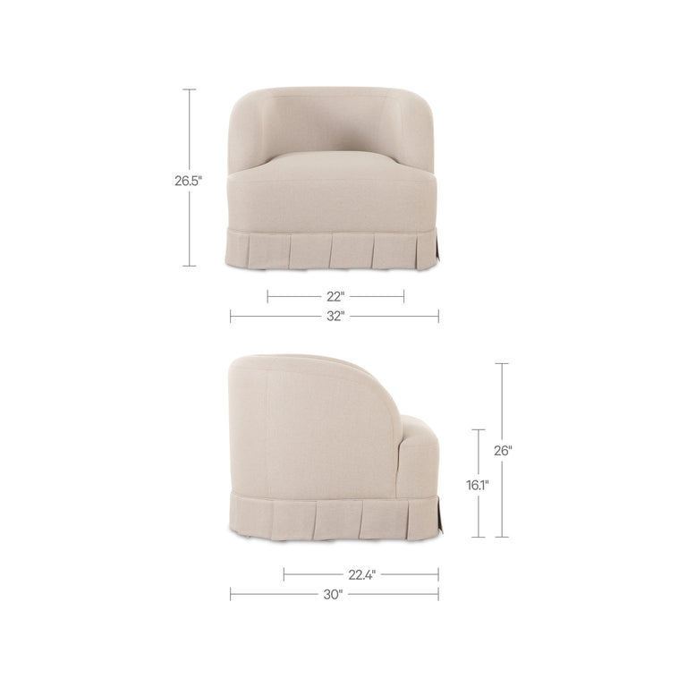 MAREN SWIVEL CHAIR BEIGE