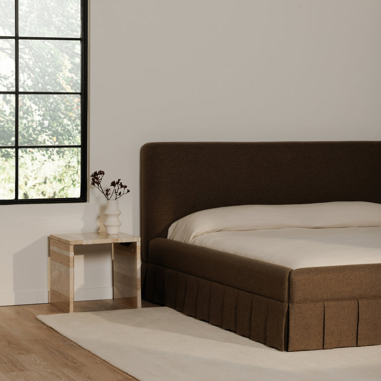 MAREN KING BED BROWN