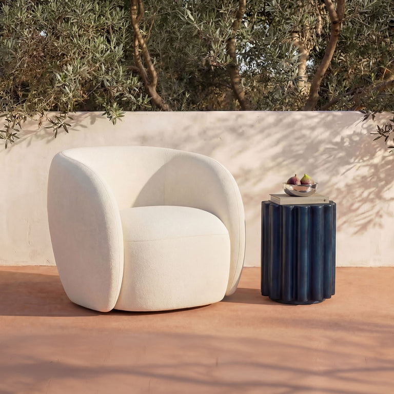 RAE OUTDOOR ACCENT CHAIR BEIGE CHECK