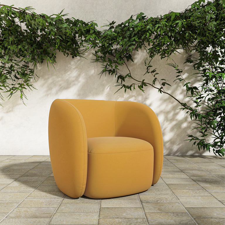 RAE OUTDOOR ACCENT CHAIR BEIGE CHECK