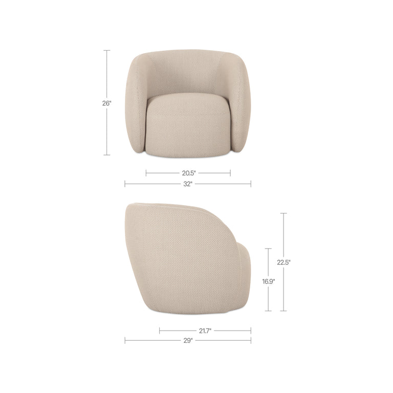 RAE OUTDOOR ACCENT CHAIR BEIGE CHECK