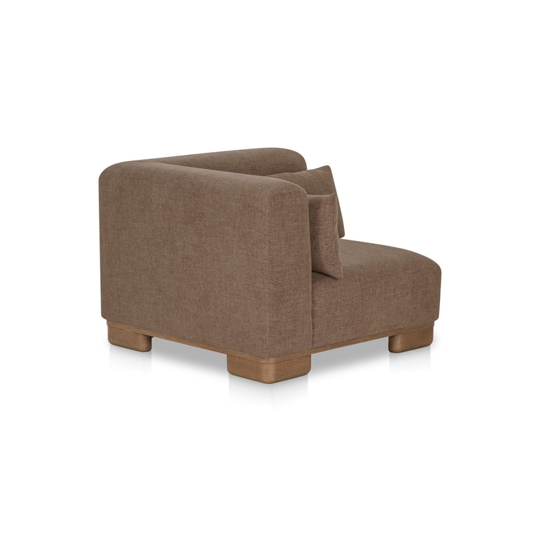 JUNE CORNER CHAIR DARK BROWN