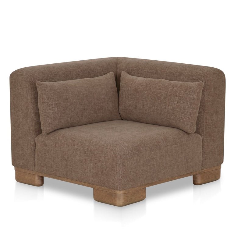 JUNE CORNER CHAIR DARK BROWN