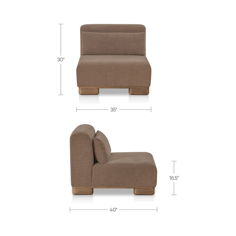 JUNE SLIPPER CHAIR DARK BROWN