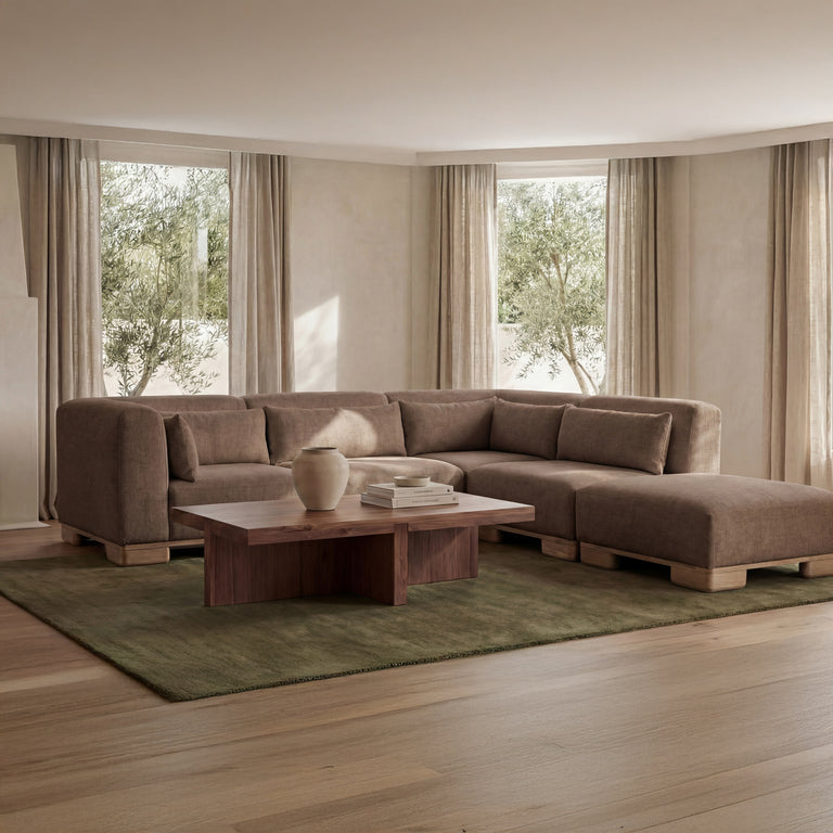 JUNE OTTOMAN DARK BROWN
