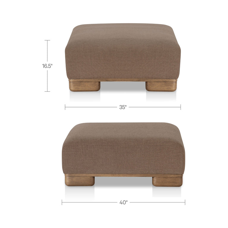 JUNE OTTOMAN DARK BROWN