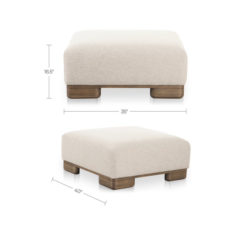 JUNE OTTOMAN DARK BROWN