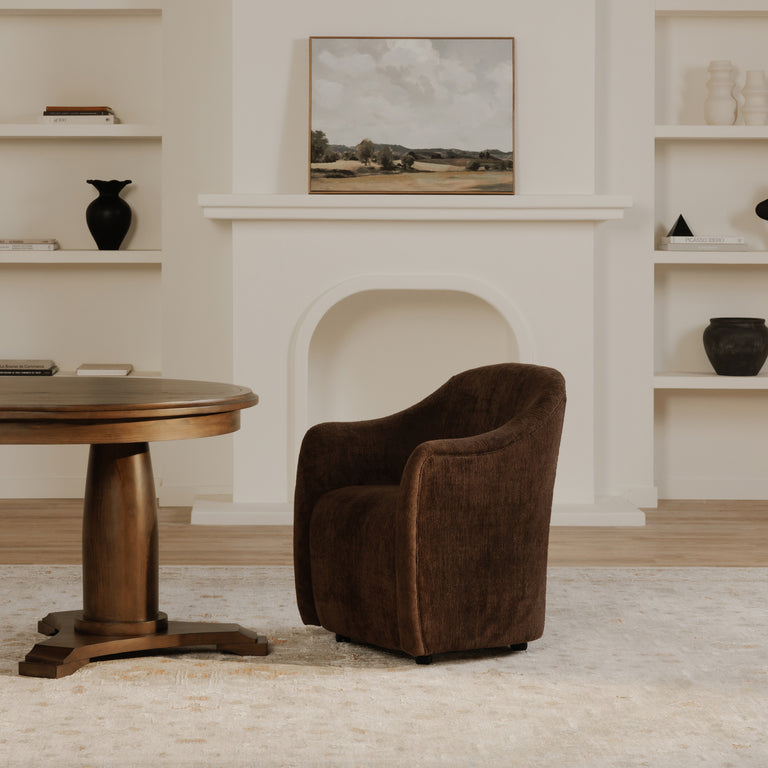 DRAVA ROLLING DINING CHAIR BEIGE