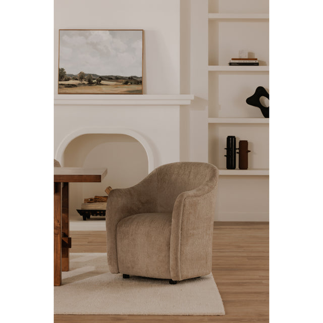 DRAVA ROLLING DINING CHAIR BEIGE