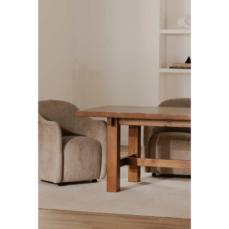 DRAVA ROLLING DINING CHAIR BEIGE