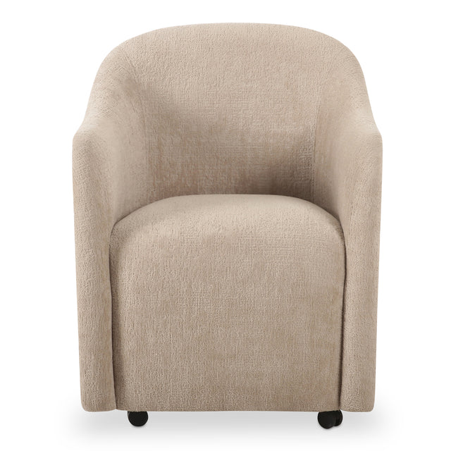 DRAVA ROLLING DINING CHAIR BEIGE