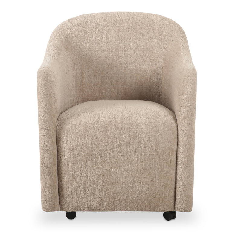 DRAVA ROLLING DINING CHAIR BEIGE