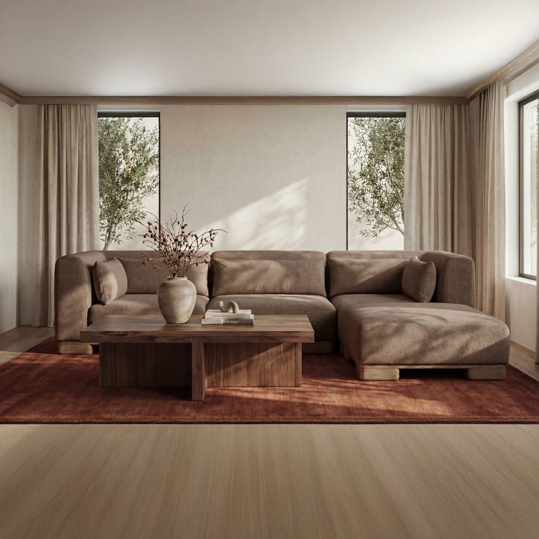 JUNE CORNER MODULAR SECTIONAL DARK BROWN