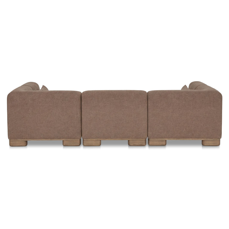 JUNE CORNER MODULAR SECTIONAL DARK BROWN