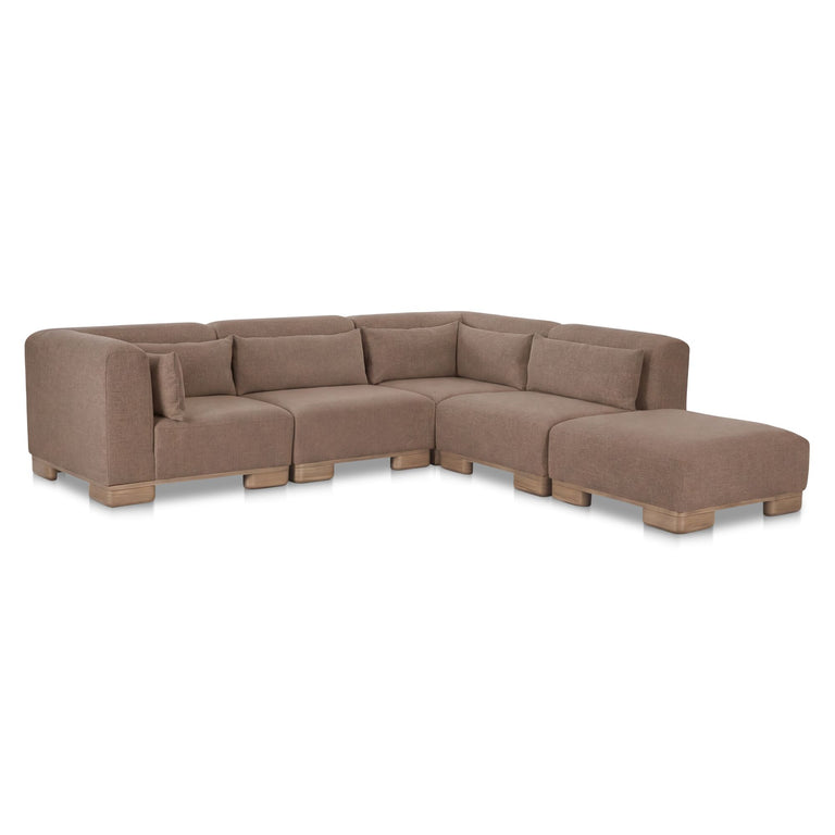 JUNE CORNER MODULAR SECTIONAL DARK BROWN
