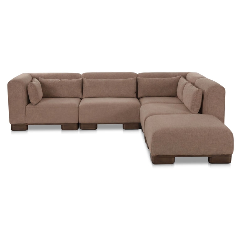 JUNE CORNER MODULAR SECTIONAL DARK BROWN