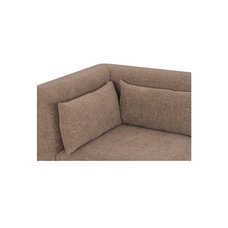 JUNE CLASSIC L-SHAPED MODULAR SECTIONAL DARK BROWN