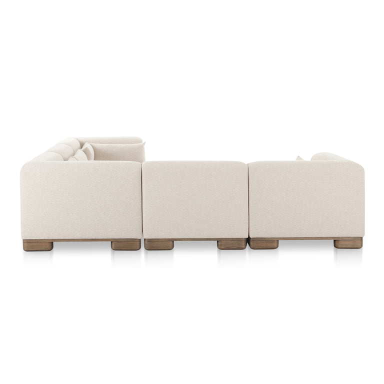 JUNE CLASSIC L-SHAPED MODULAR SECTIONAL DARK BROWN
