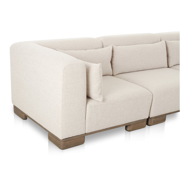 JUNE CLASSIC L-SHAPED MODULAR SECTIONAL DARK BROWN