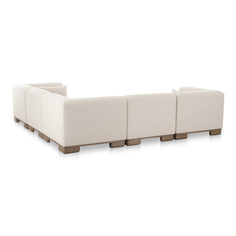 JUNE CLASSIC L-SHAPED MODULAR SECTIONAL DARK BROWN