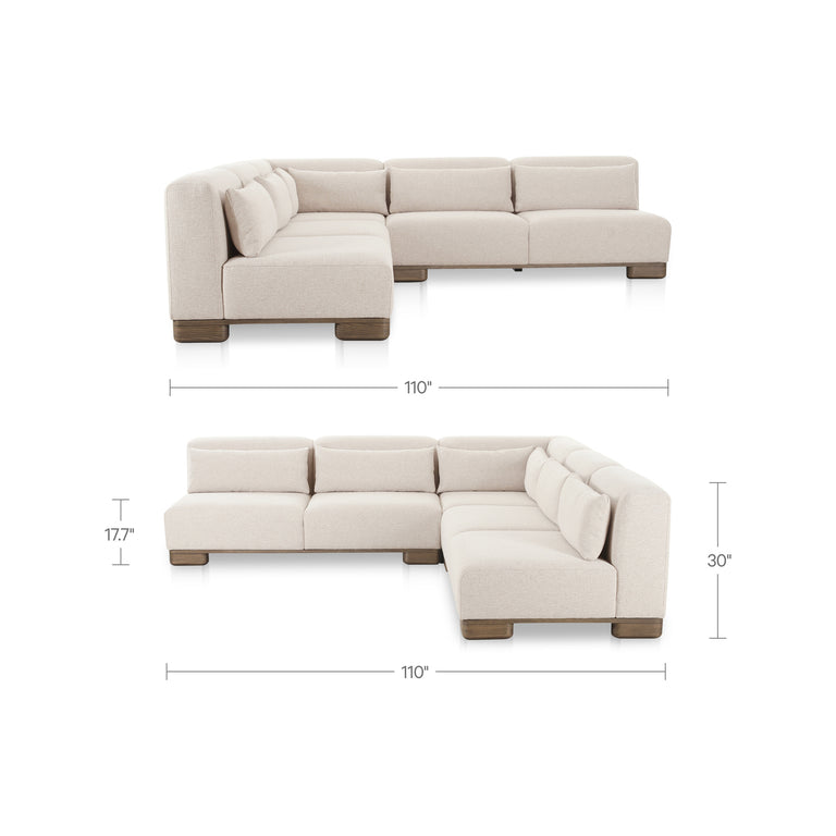 JUNE CORNER MODULAR SECTIONAL DARK BROWN
