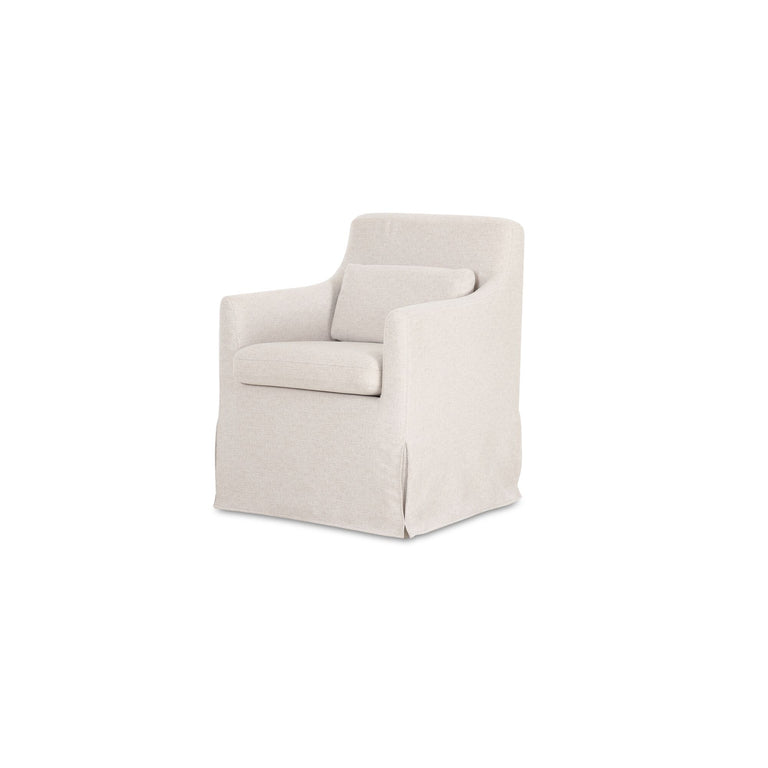 LYDIA SLIPCOVER DINING CHAIR BEIGE