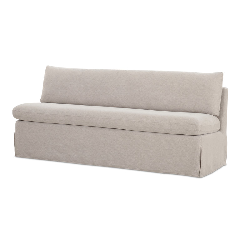 FABLE SLIPCOVER DINING BENCH BEIGE